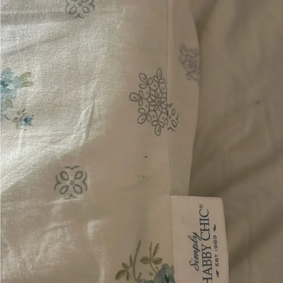 Simply Shabby Chic White Blue Floral Medallion Sheet Set - twin - Picture 5 of 5
